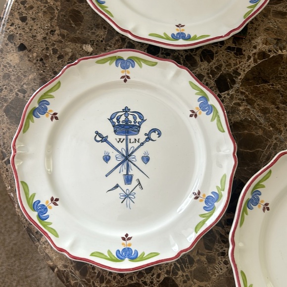 Saint Amand Liberte Hand Painted Plate—Vintage—BEAUTIFUL!!  Great Vintage Cond! - Picture 11 of 16